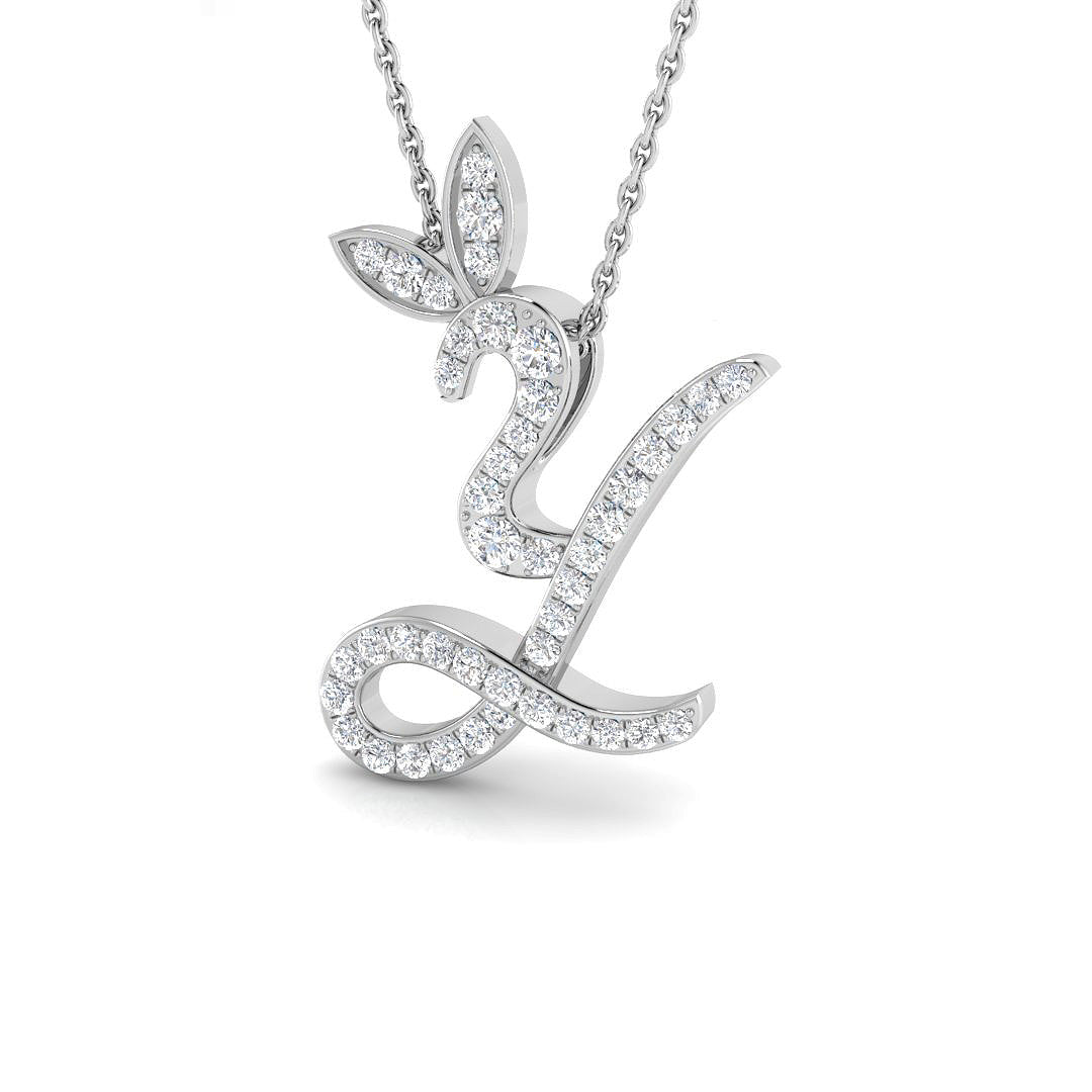 9ct White Gold 0.31ct G SI2 Diamond Pendant
