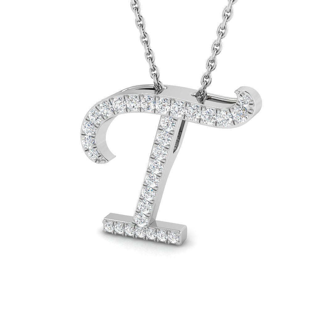 9ct White Gold 0.24ct G SI2 Diamond Pendant