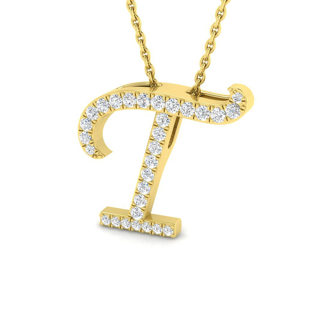 9ct Yellow Gold 0.24ct G SI2 Diamond Pendant