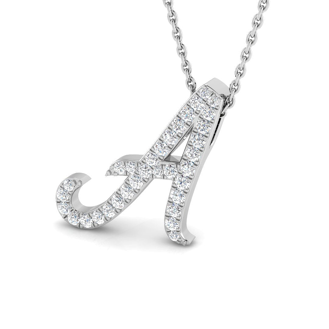 9ct White Gold 0.27ct G SI2 Diamond Pendant
