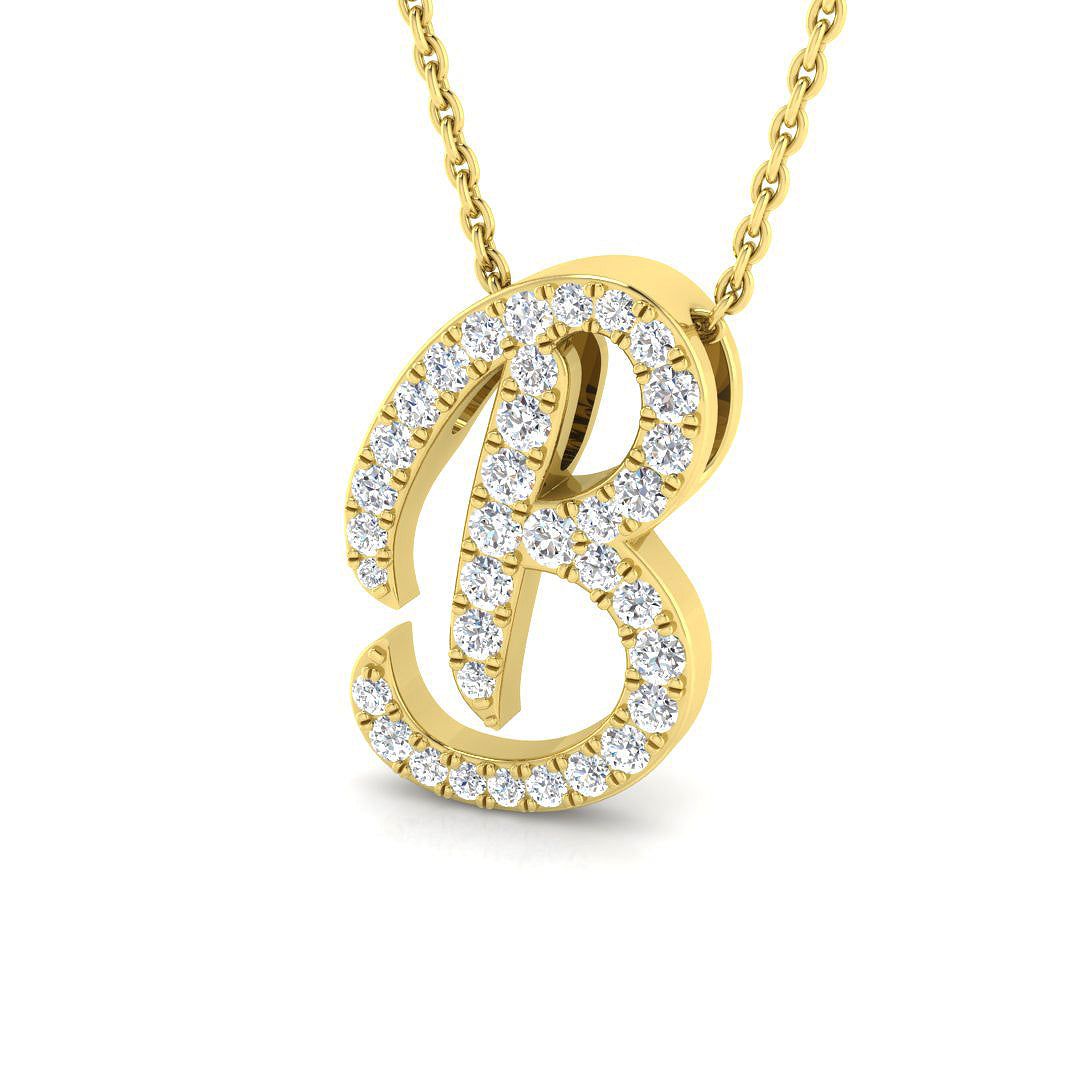 9ct Yellow Gold 0.35ct G SI2 Diamond Pendant