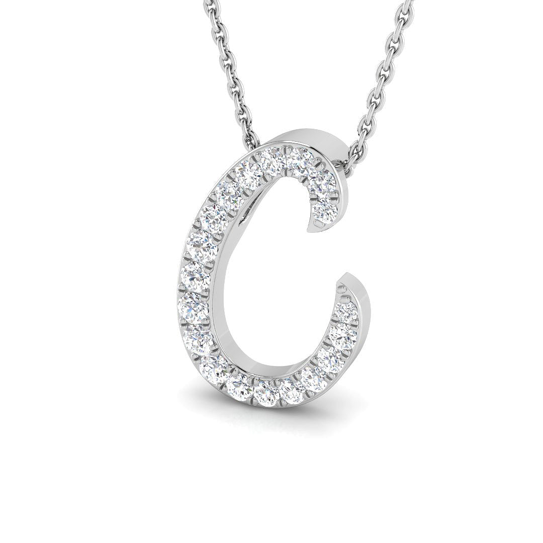 9ct White Gold 0.30ct G SI2 Diamond Pendant