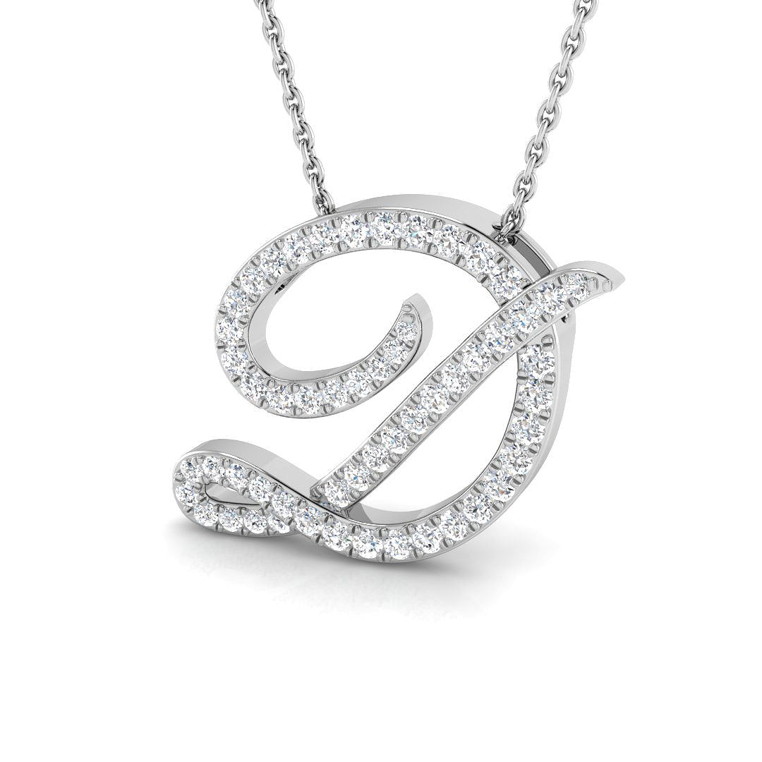 9ct White Gold 0.39ct G SI2 Diamond Pendant