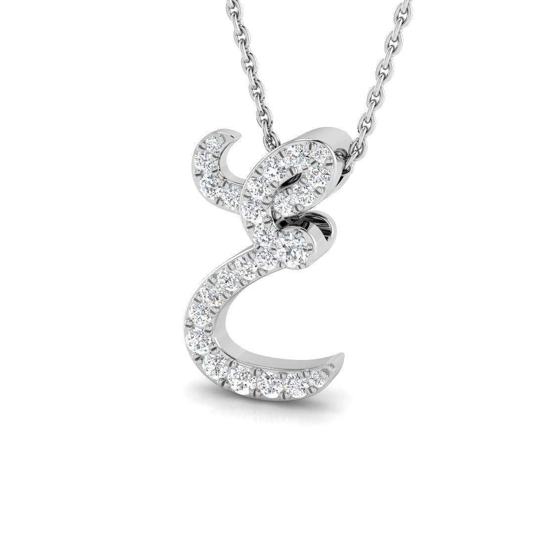 9ct White Gold 0.29ct G SI2 Diamond Pendant