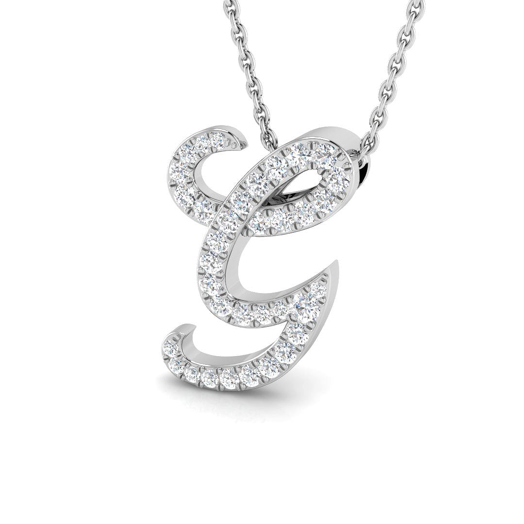 9ct White Gold 0.27ct G SI2 Diamond Pendant