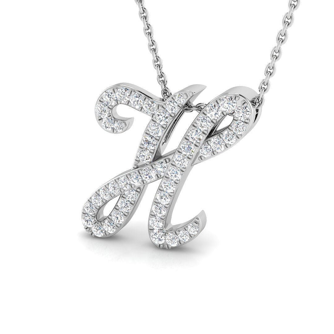 9ct White Gold 0.40ct G SI2 Diamond Pendant