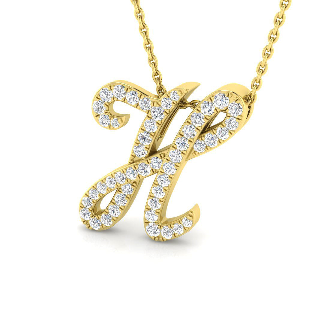 9ct Yellow Gold 0.40ct G SI2 Diamond Pendant