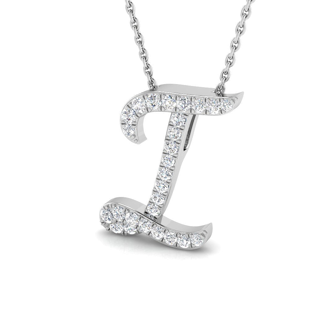 9ct White Gold 0.29ct G SI2 Diamond Pendant