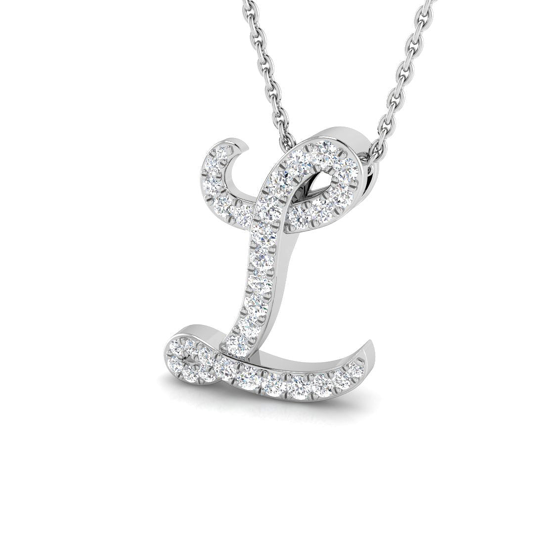9ct White Gold 0.28ct G SI2 Diamond Pendant