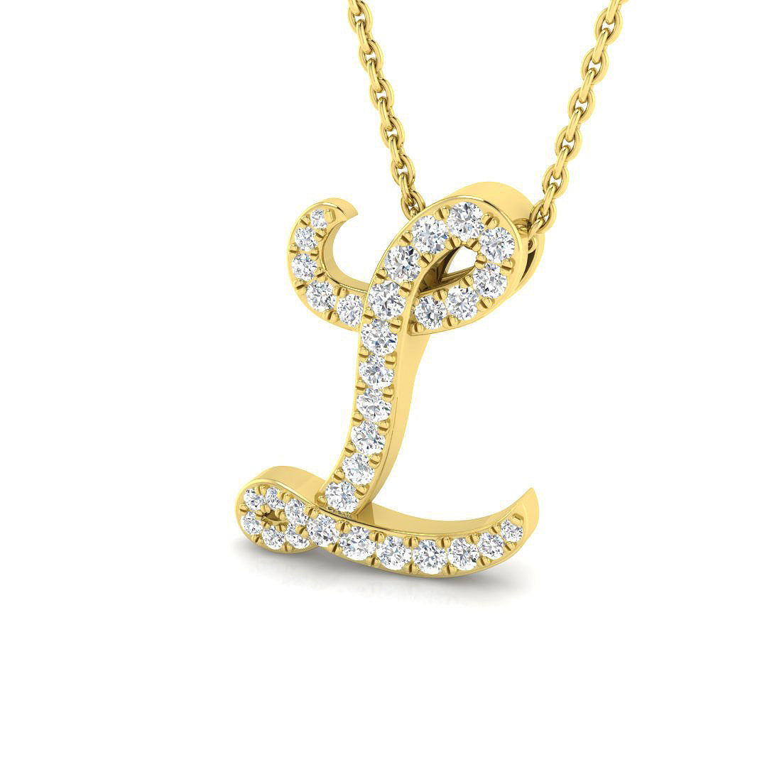 9ct Yellow Gold 0.28ct G SI2 Diamond Pendant
