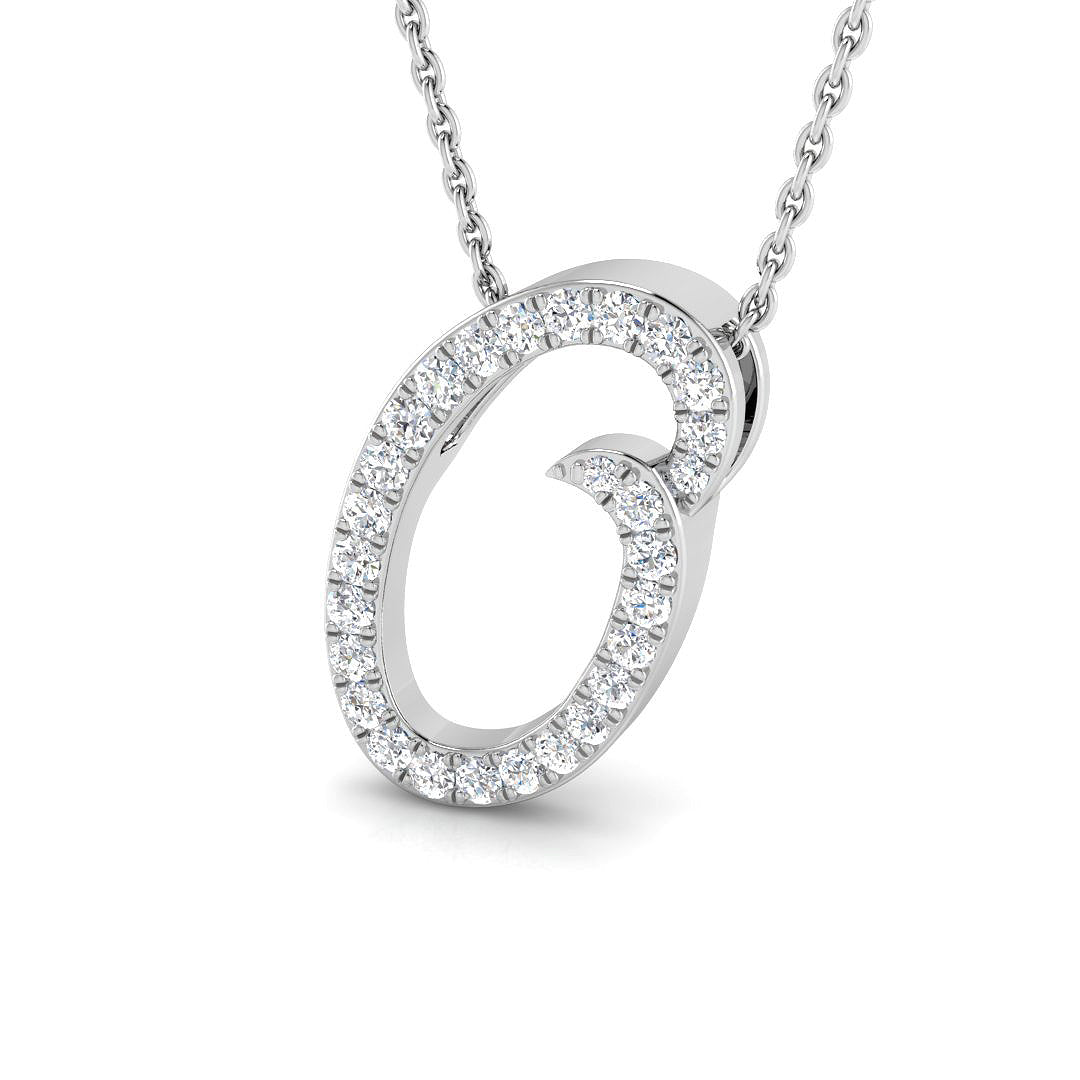 9ct White Gold 0.26ct G SI2 Diamond Pendant