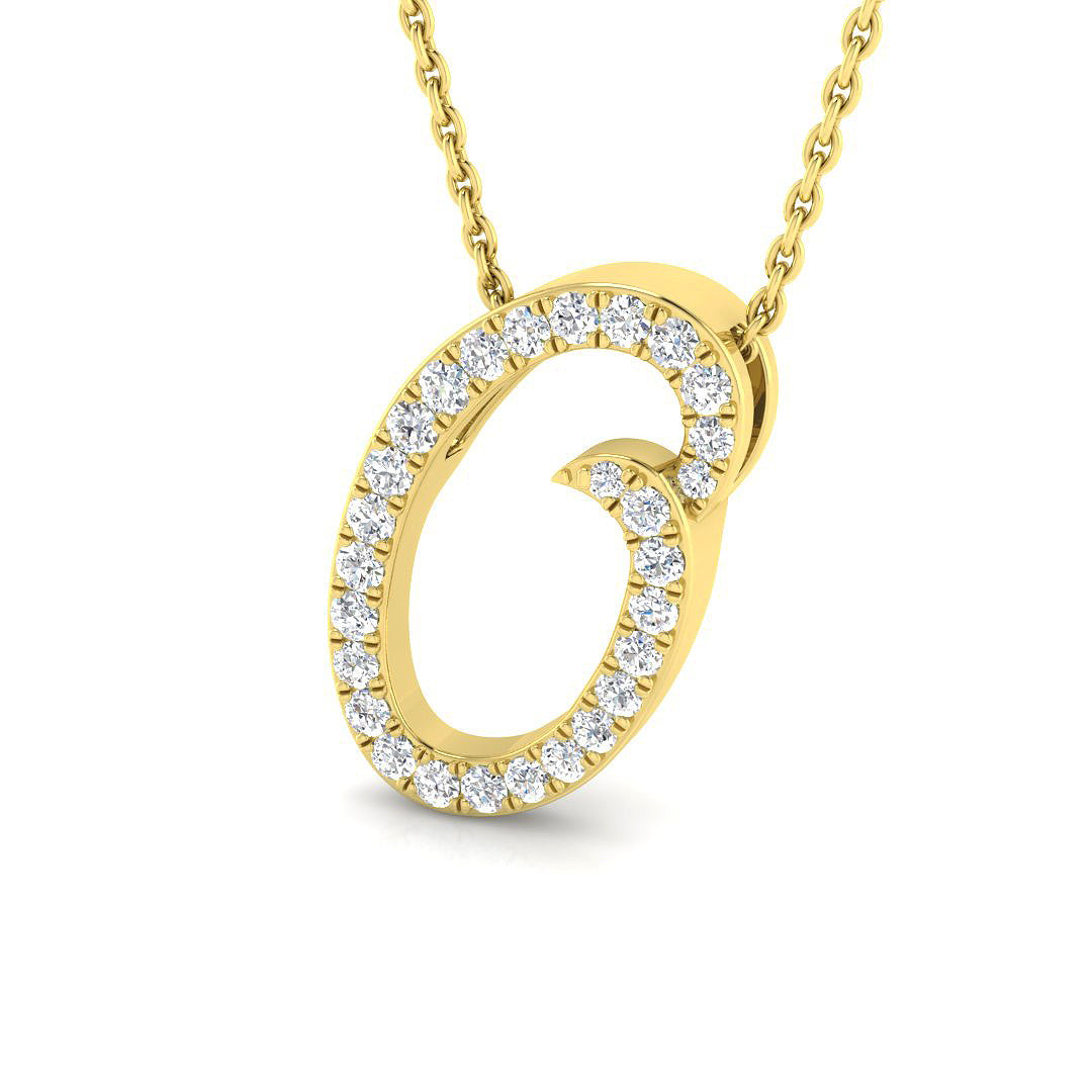 9ct Yellow Gold 0.26ct G SI2 Diamond Pendant