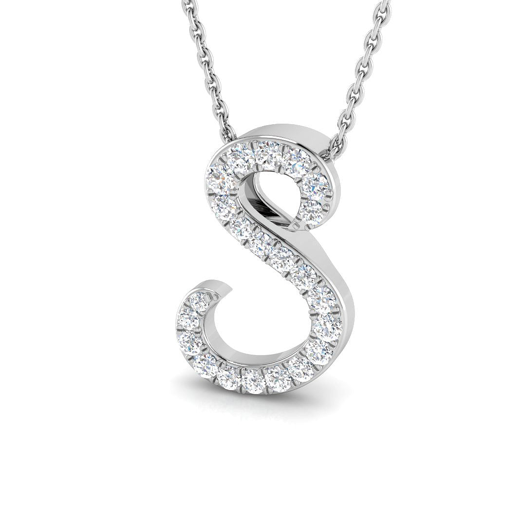 9ct White Gold 0.27ct G SI2 Diamond Pendant