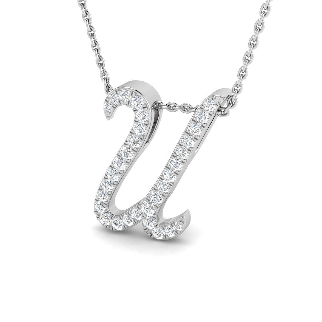 9ct White Gold 0.28ct G SI2 Diamond Pendant