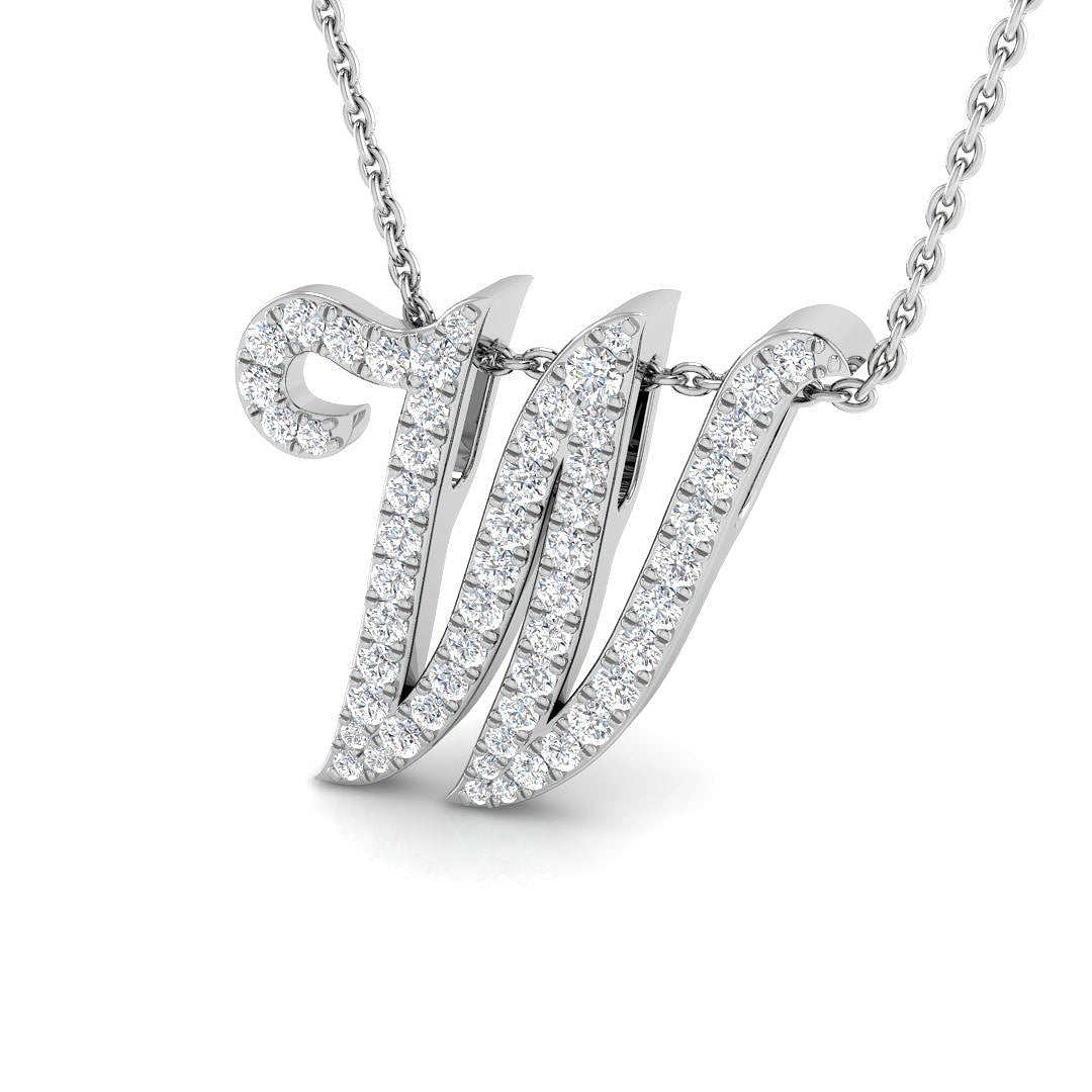 9ct White Gold 0.44ct G SI2 Diamond Pendant