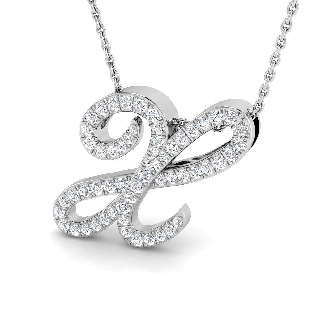 9ct White Gold 0.46ct G SI2 Diamond Pendant