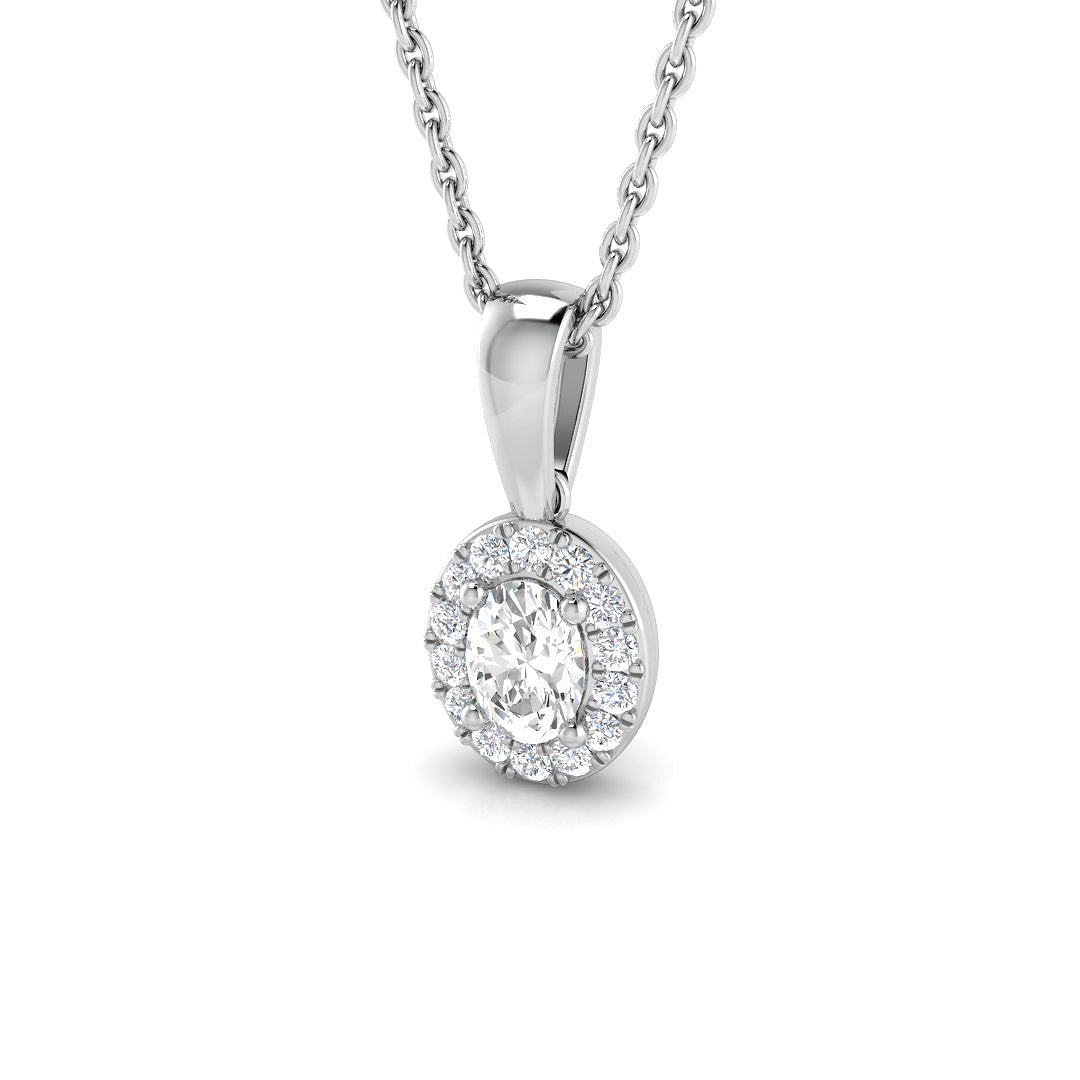 18ct White Gold 0.29ct G SI2 Diamond Pendant