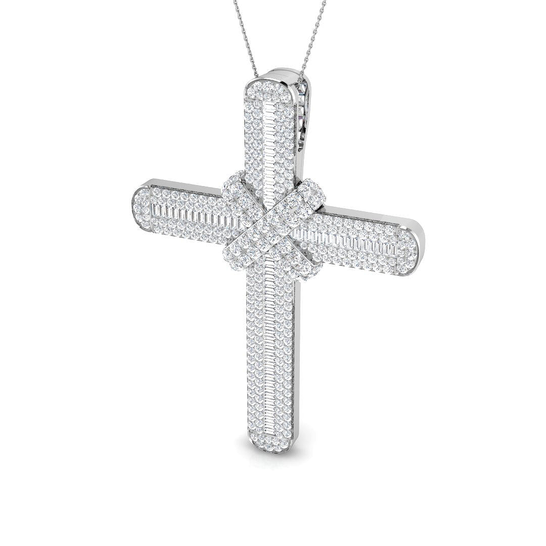 9ct White Gold 13.64ct G SI2 Diamond Pendant