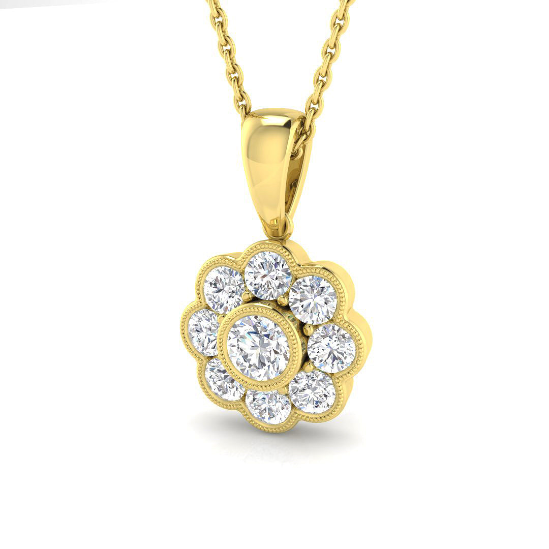 9ct Yellow Gold 1.03ct Laboratory Grown CVD Pendant