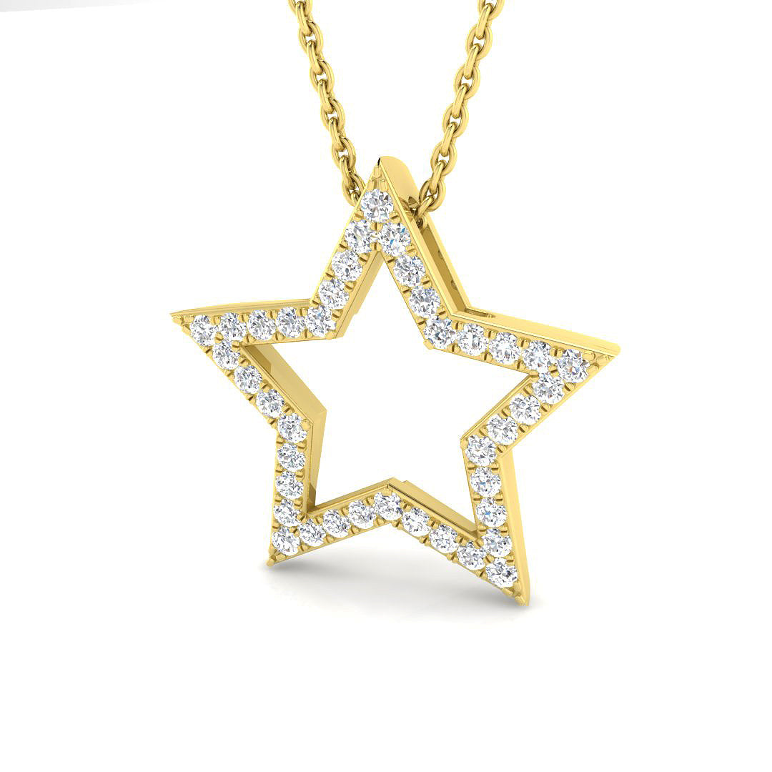 9ct Yellow Gold 0.30ct G SI2 Diamond Pendant