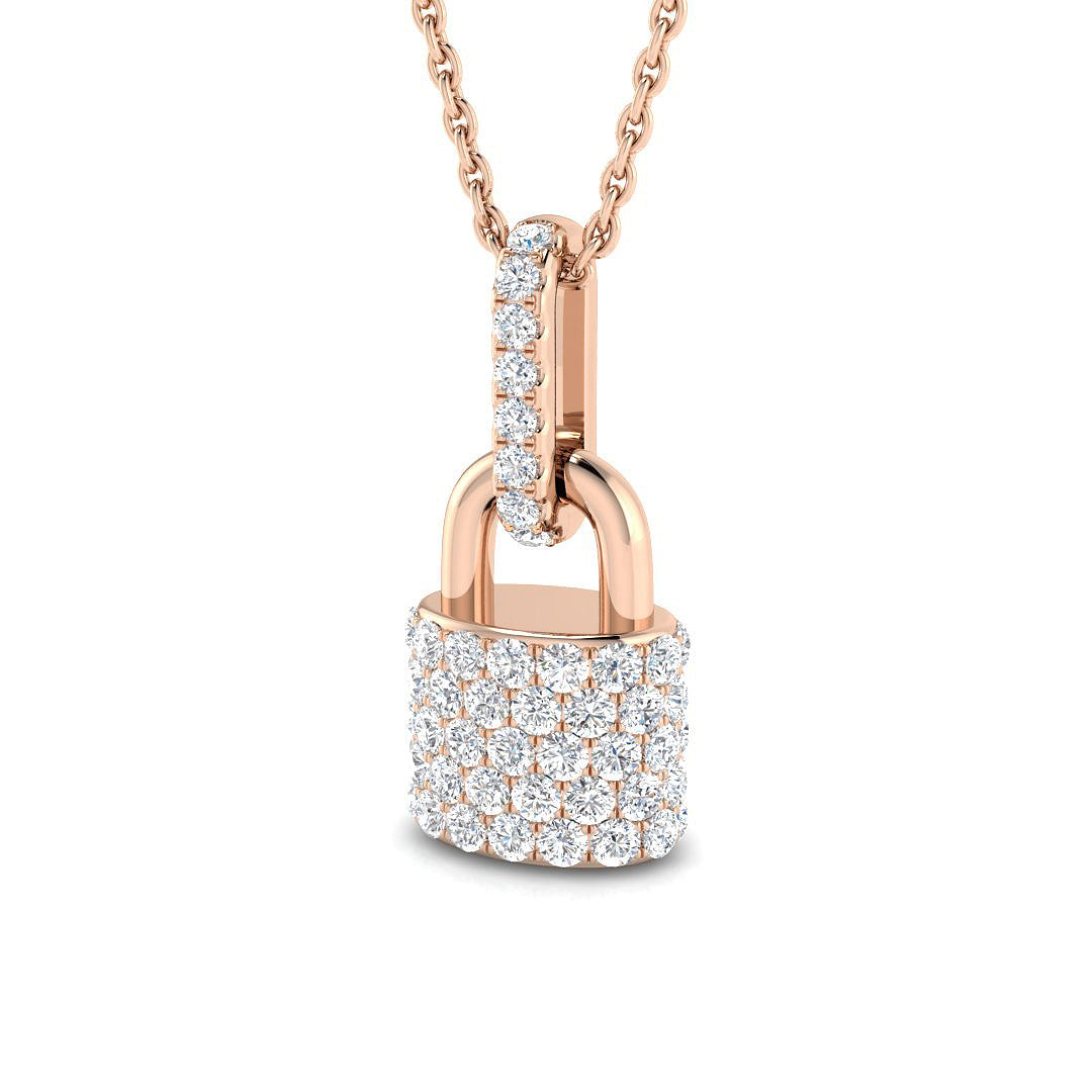 9ct Rose Gold 0.75ct G SI2 Diamond Pendant