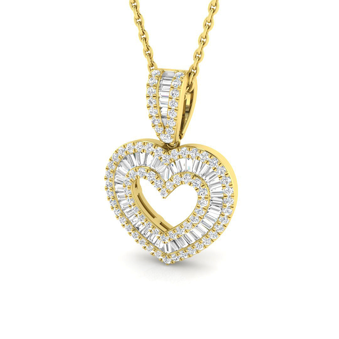 9ct Yellow Gold 0.42ct G SI2 Diamond Pendant
