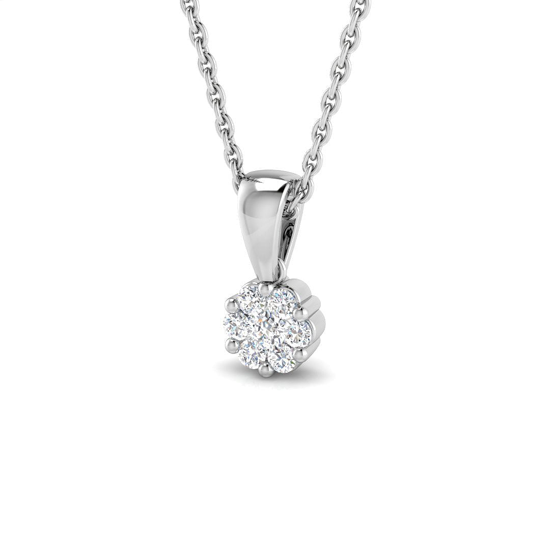 9ct White Gold 0.12ct G I1 Diamond Pendant