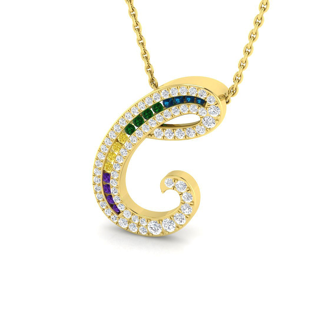 9ct Yellow Gold 0.40ct Yellow Diamond Pendant