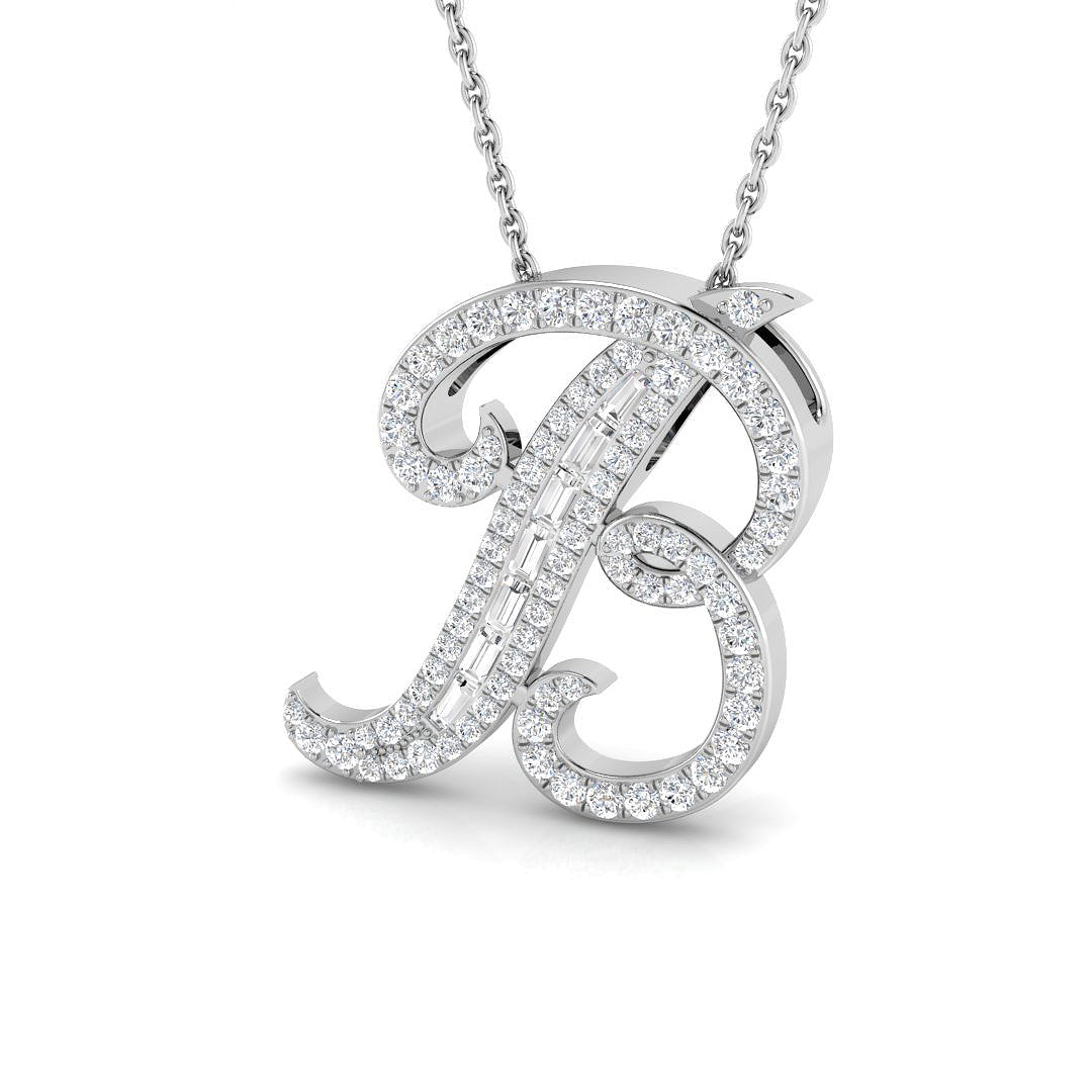 9ct White Gold 0.43ct G SI2 Diamond Pendant