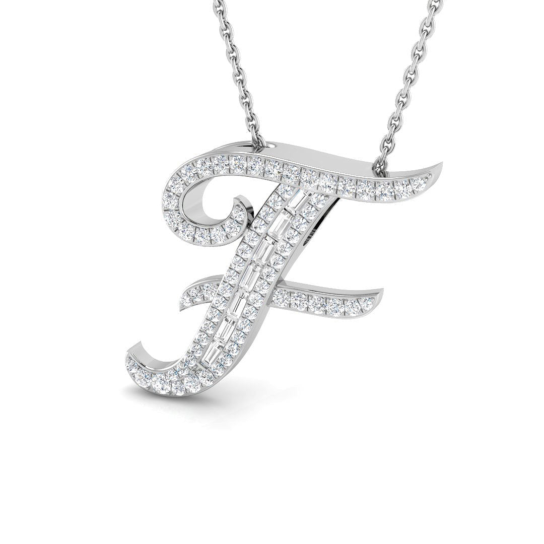 9ct White Gold 0.32ct G SI2 Diamond Pendant