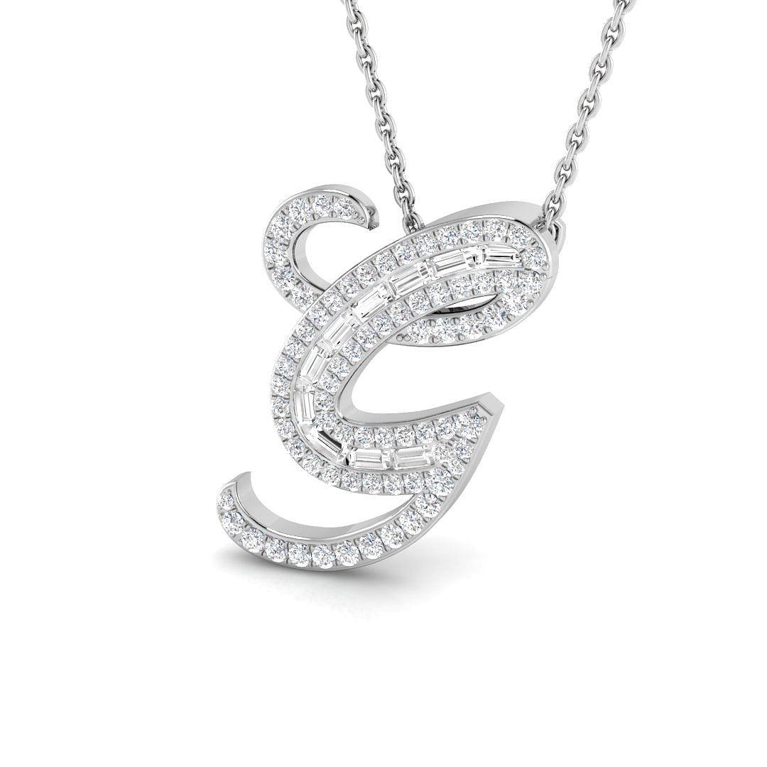 9ct White Gold 0.40ct G SI2 Diamond Pendant