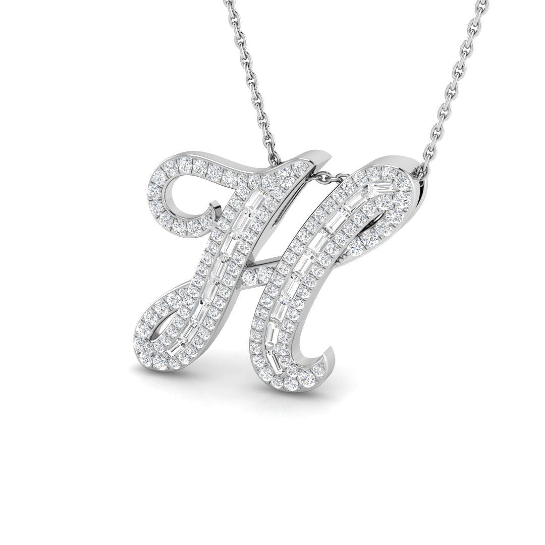 9ct White Gold 0.57ct G SI2 Diamond Pendant