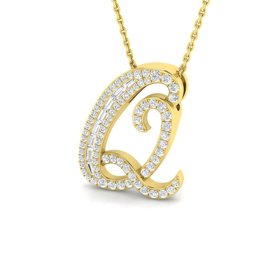 9ct Yellow Gold 0.45ct G SI2 Diamond Pendant