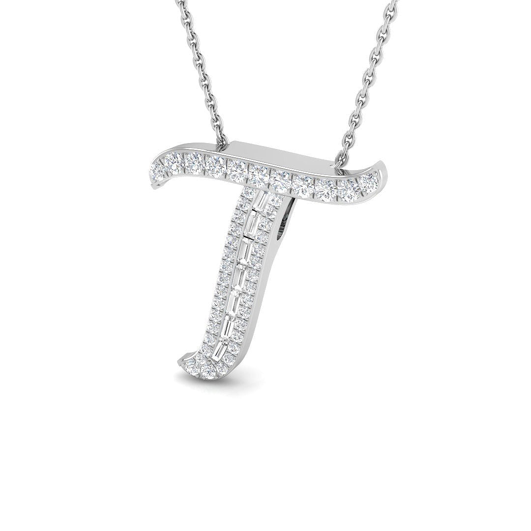 9ct White Gold 0.29ct G SI2 Diamond Pendant