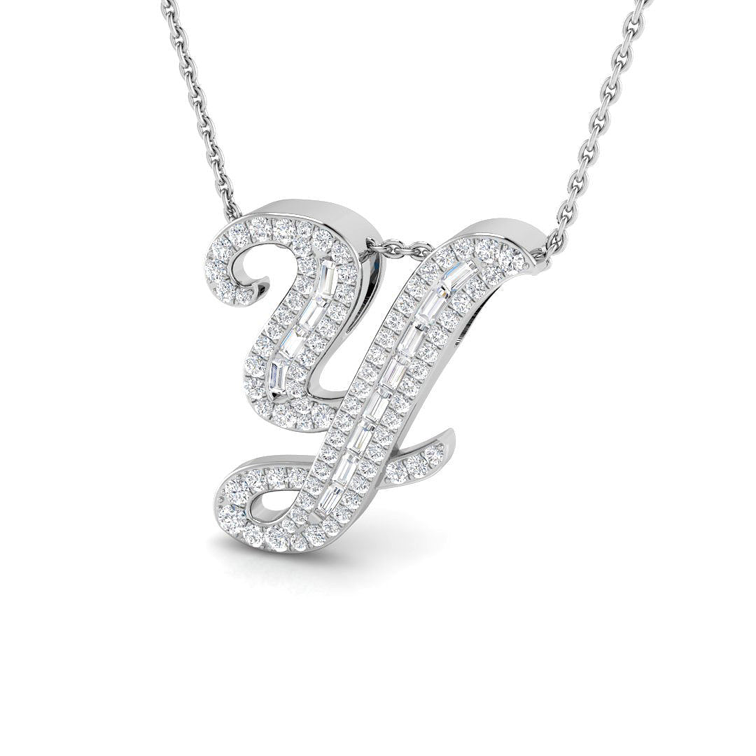 9ct White Gold 0.44ct G SI2 Diamond Pendant