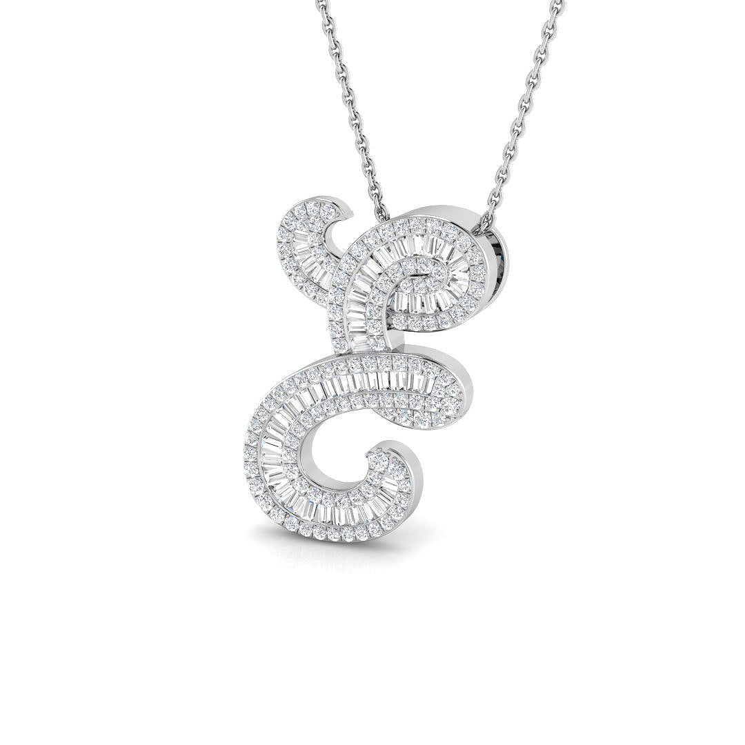 9ct White Gold 0.69ct G SI2 Diamond Pendant