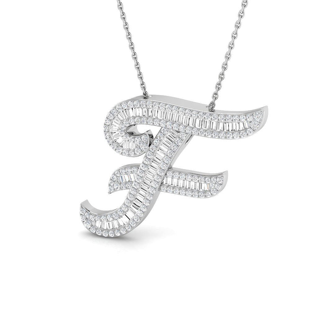 9ct White Gold 0.88ct G SI2 Diamond Pendant