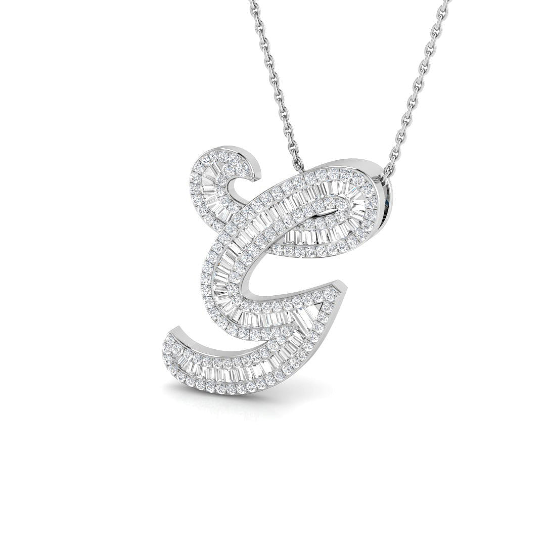 9ct White Gold 0.77ct G SI2 Diamond Pendant