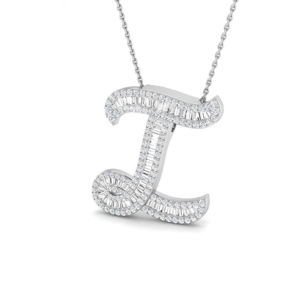 9ct White Gold 0.87ct G SI2 Diamond Pendant