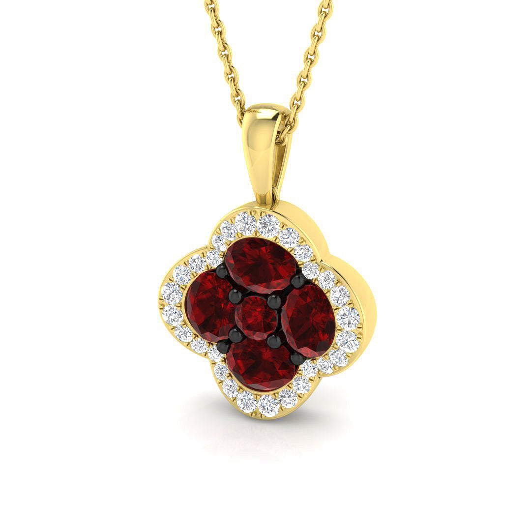 18ct Yellow Gold 2.32ct Ruby Pendant