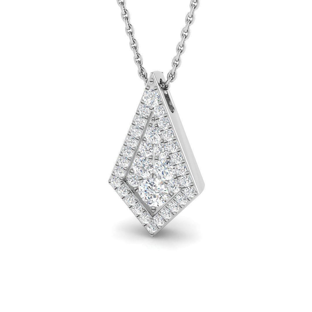 18ct White Gold 0.49ct G SI2 Diamond Pendant