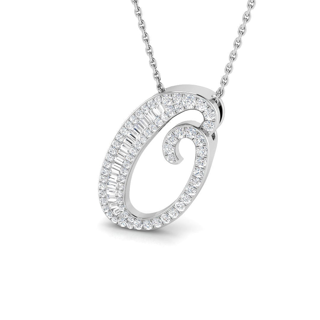 9ct White Gold 0.42ct G SI2 Diamond Pendant