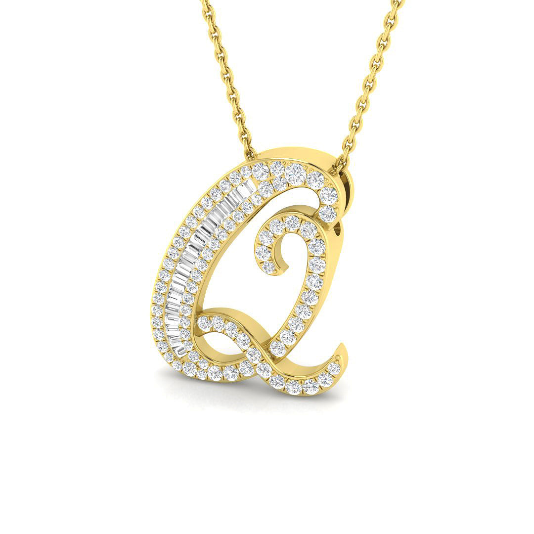 9ct Yellow Gold 0.49ct G SI2 Diamond Pendant