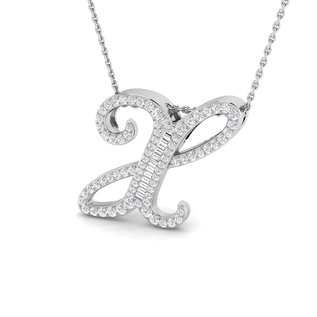 9ct White Gold 0.55ct G SI2 Diamond Pendant