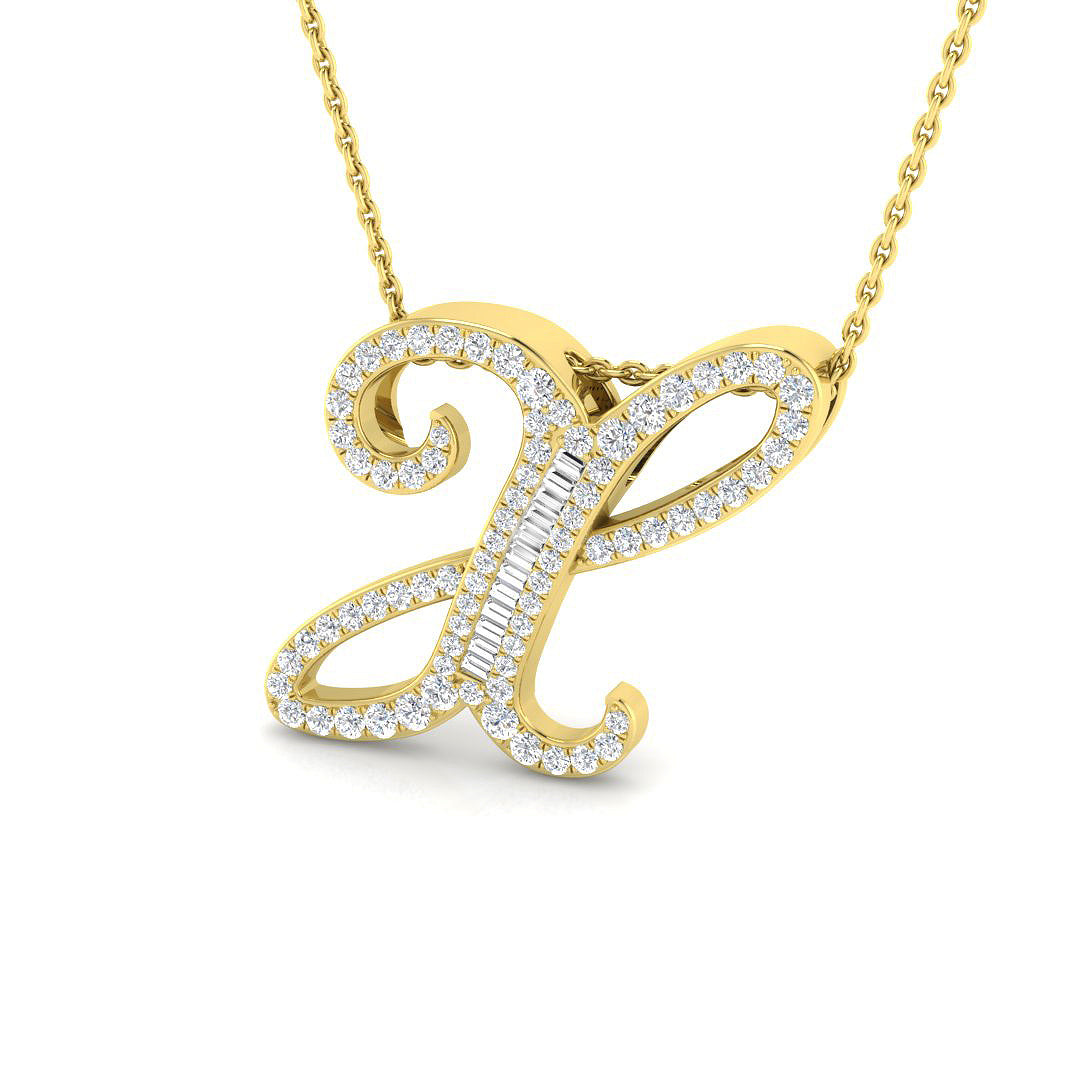 9ct Yellow Gold 0.55ct G SI2 Diamond Pendant
