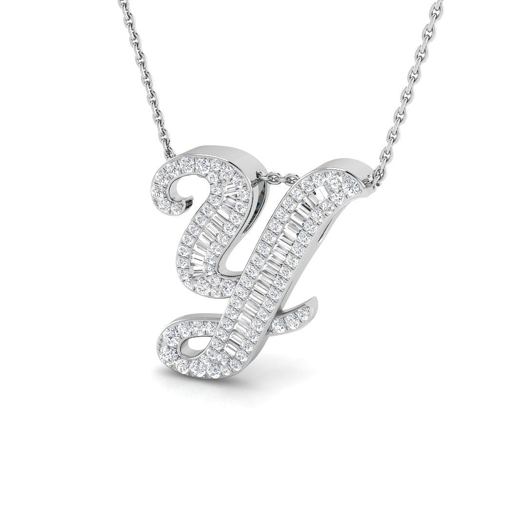 9ct White Gold 0.48ct G SI2 Diamond Pendant