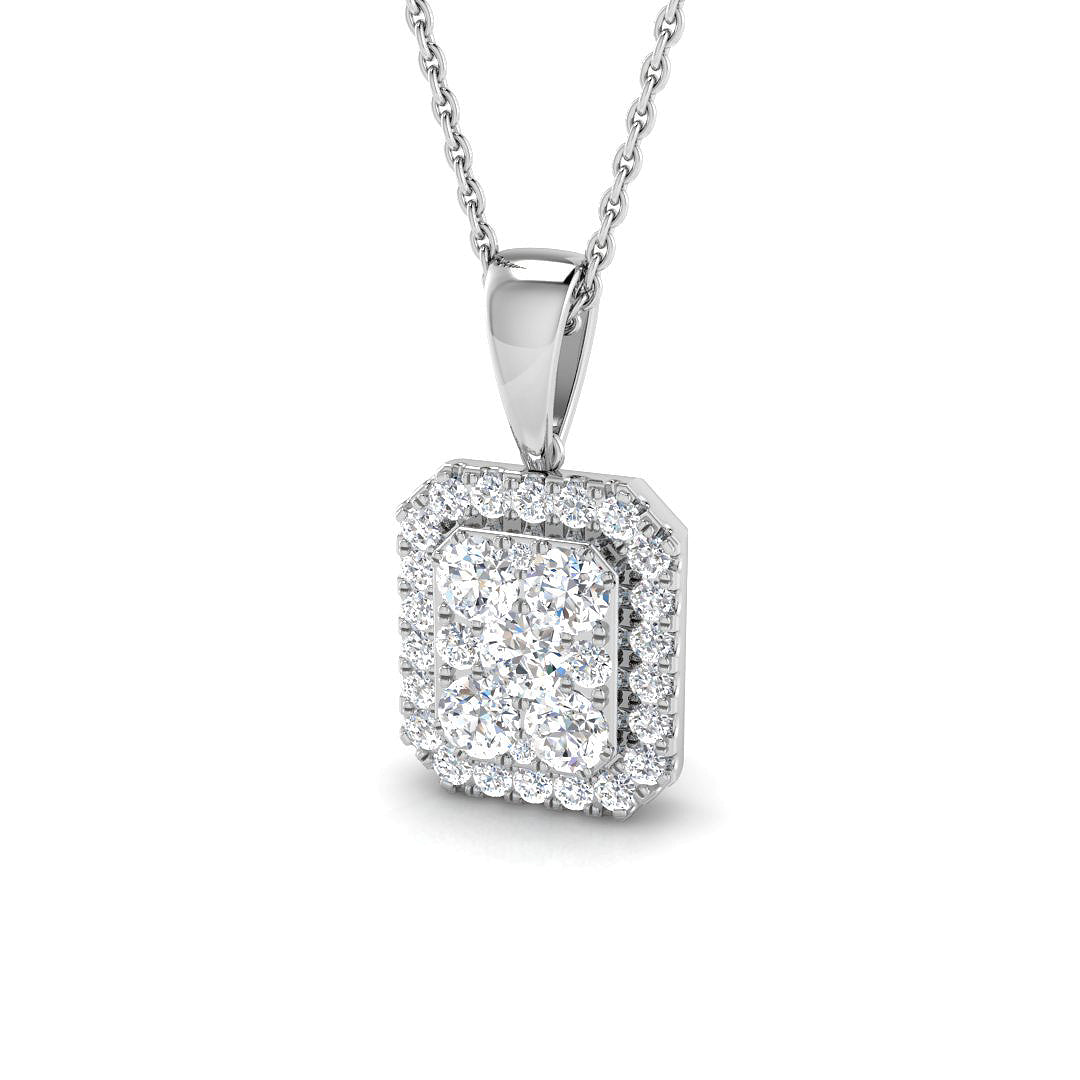 18ct White Gold 0.82ct G SI2 Diamond Pendant