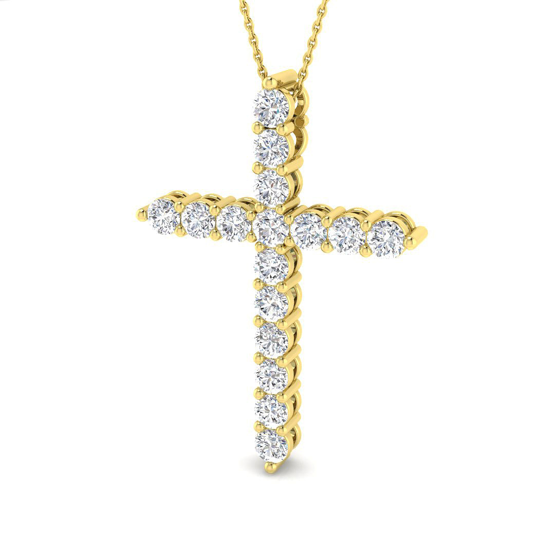 9ct Yellow Gold 2.97ct Laboratory Grown CVD Pendant