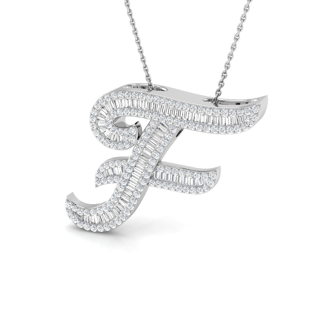 9ct White Gold 1.37ct G SI2 Diamond Pendant