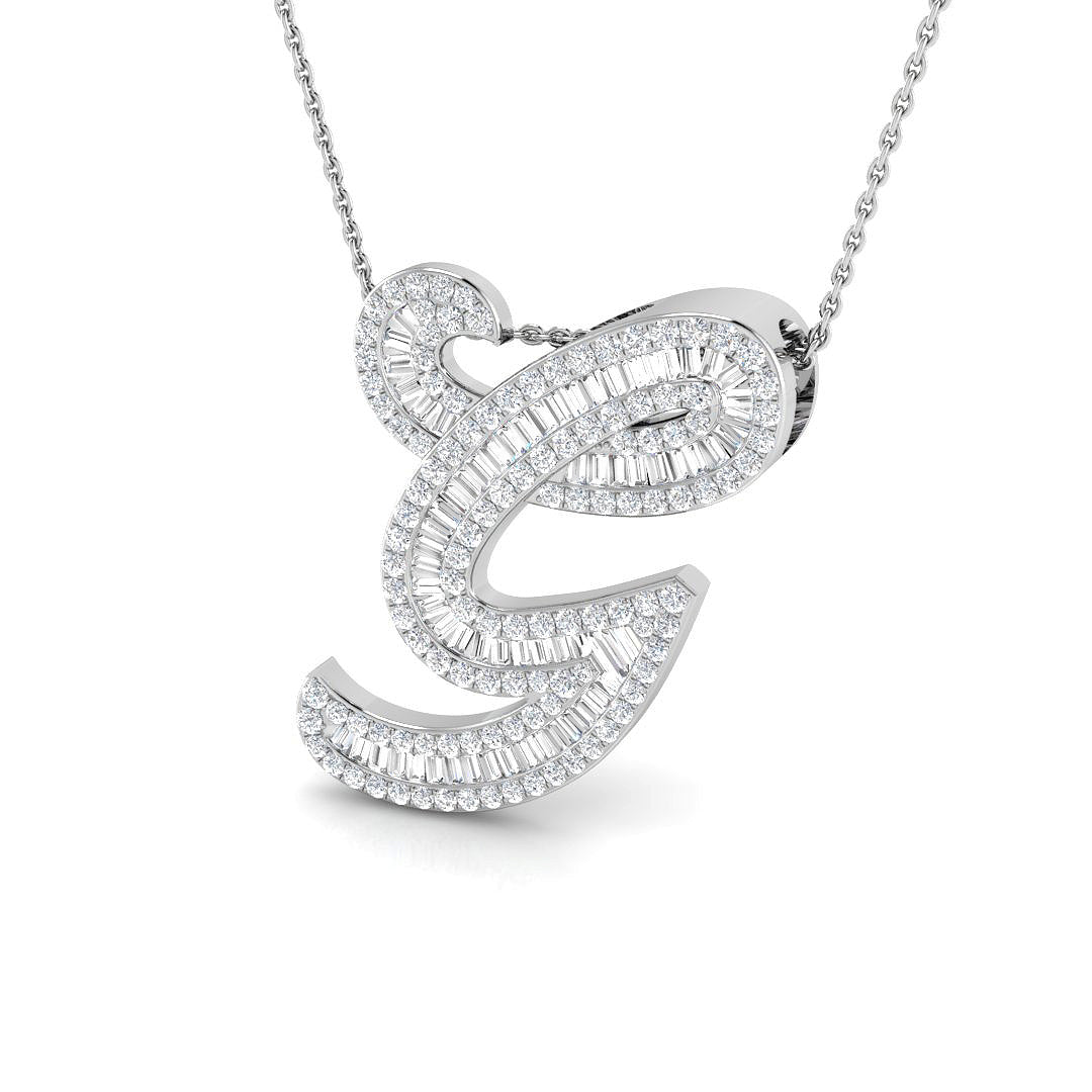 9ct White Gold 1.29ct G SI2 Diamond Pendant
